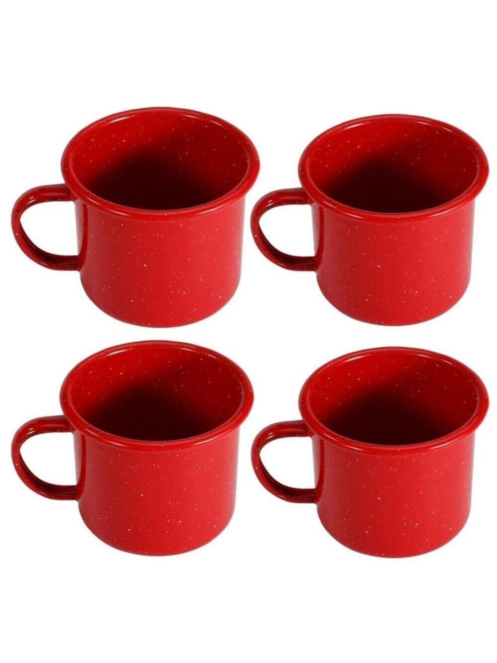 Set of 4 Enamelware Coffee Mugs Camping Hiking Cups Wine Cup Metal Mug